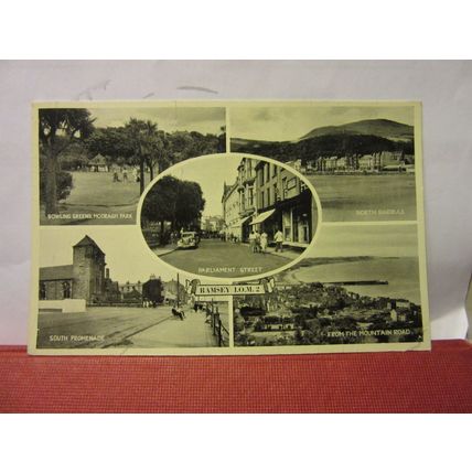 multiview, RAMSEY, ISLE OF MAN used vintage postcard by J. Salmon 1961 pm =
