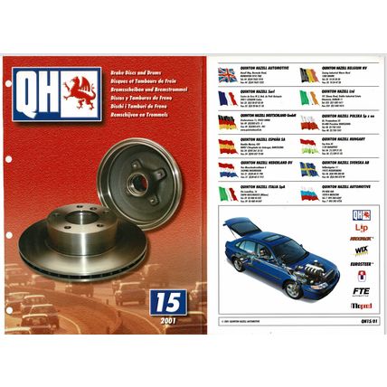 Quinton Hazell Brake Discs And Drums Parts Catalogue QH15 2001 PDF