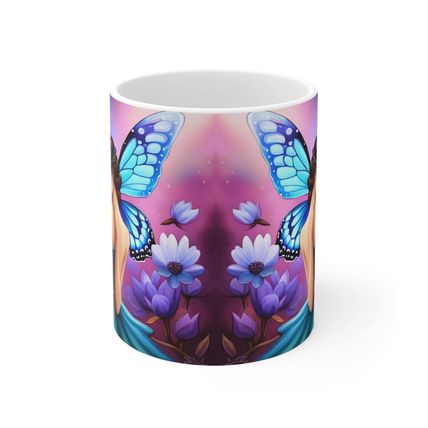 September Sapphire Amethyst Birth Month Colors Fairies & Butterflies #1 Mug 11oz