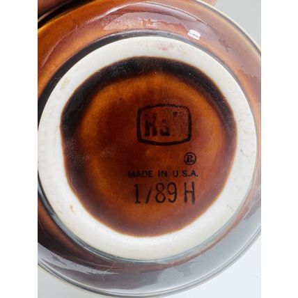 Hall Mug Pottery Soup Bowl Brown Handle Drinkware Vintage
