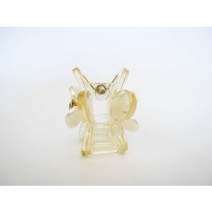 Small clear acrylic crystal flower hair claw clip