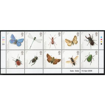 Sg2831 - Sg2840 action for species P.O. Fresh mint never hinged BLOCK SET (RA)