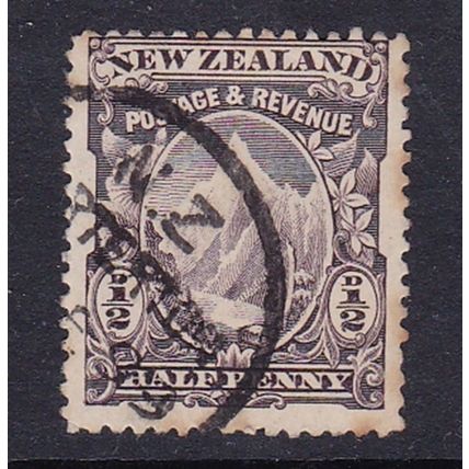 NEW ZEALAND pre 1900 MOUNT COOK 1/2d PURPLE USED SG246