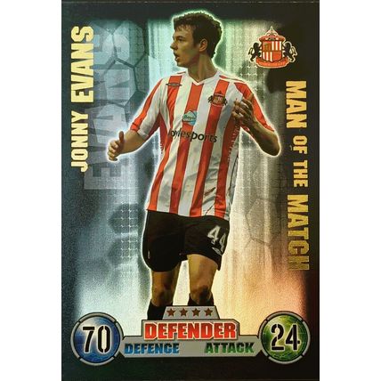MATCH ATTAX EXTRA 2007/08 07/08 Jonny Evans Man Of The Match Sunderland