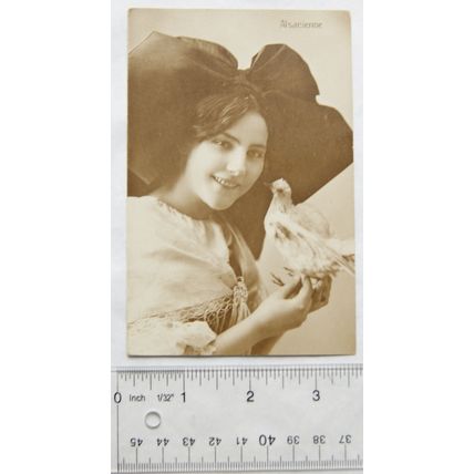 vintage postcard - Alsacienne Girl