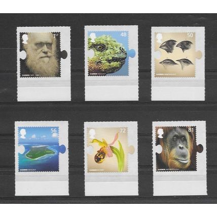 GB Stamps 2009 Charles Darwin Marginal Set sg2898 - sg2903 MNH