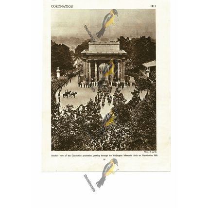 Coronation Procession At Wellington Arch, 1911, Book Illustration (Print), 1935