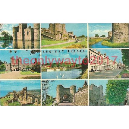 ANCIENT SUSSEX, 9 X SCENES, SUSSEX, ENGLAND, 1973, Postcard