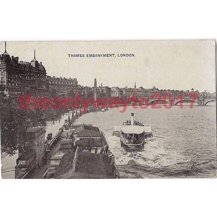 THAMES EMBANKMENT, LONDON, ENGLAND, Postcard