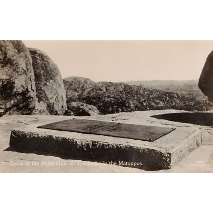 Grave Of Cecil Rhodes Matoppos Rhodesia Africa RPC Old Postcard