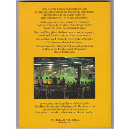 Indoor Cricket - The Game, Skills, & Rules by John Harris.Ref: B6144