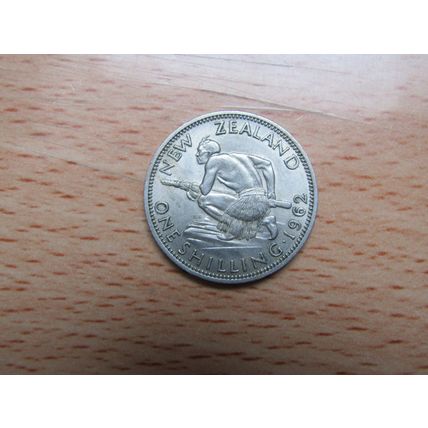 New Zealand 1962 1/- Shilling Coin