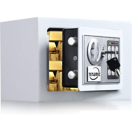 TENAMIC Electronic Digital Security Keypad Lock Box - 0.23 Cubic Feet Mini Safe