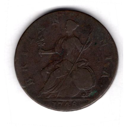 Great Britain. George II. Halfpenny 1748. dy18768