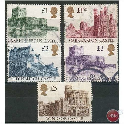 GB stamps 1992 used Set - SG 1611-1614 - Castles