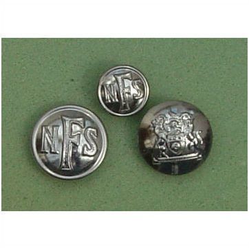 NFS NATIONAL FIRE SERVICE CHROME UNIFORM BUTTONS total 14