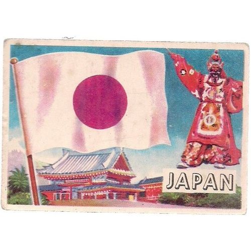 JAPAN Flags of the World A&BC card no 36 early 60's =