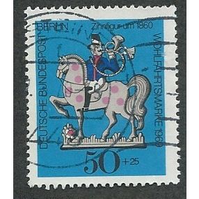 BERLIN -1969 50pf + 25 'HUMANITARIAN RELEIF FUNDS' FINE USED (EBID44-731)