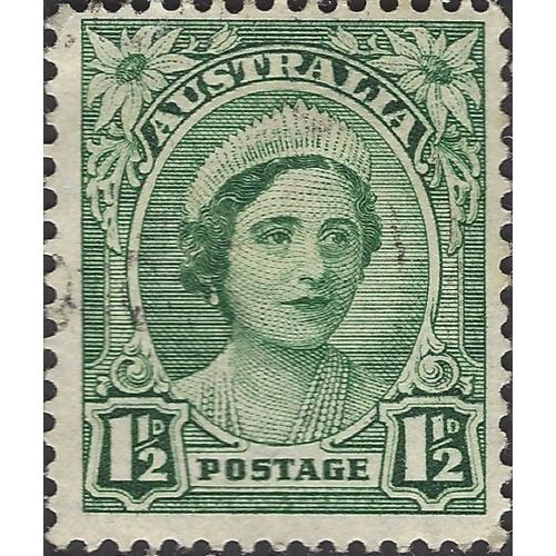 AUSTRALIA, Queen Elizabeth, Bowes Lyon, green 1942, 1½d