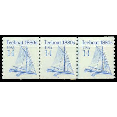 2134 14c Iceboat Fine MNH Dry Gum PNC 4/3 P0941