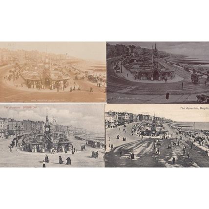Brighton Aquarium Antique Real Photo & Old 4x Postcard s