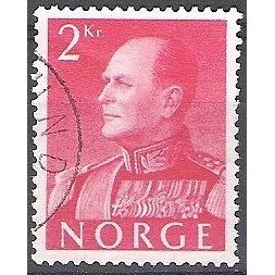 Norge 1959 Michel 430X O Cote (2013) 0.50 Euro Roi Olaf V Cachet rond