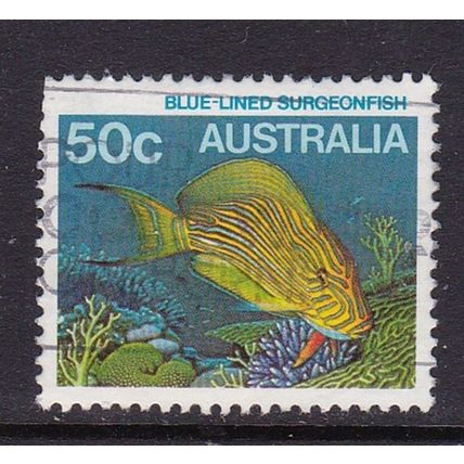 AUSTRALIA 1984 MARINE LIFE 50c SURGEON FISH USED SG929 #2