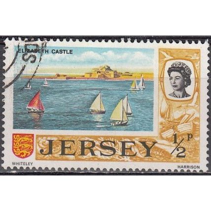 Jersey 1970 Michel 34 O Cote (2008) 0.10 Euro Château d'Elizabeth et voiliers