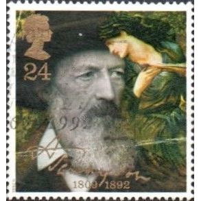 1992 Death Centenary Lord Tennyson. 24p Value. Tennyson in 1888. FineUsed