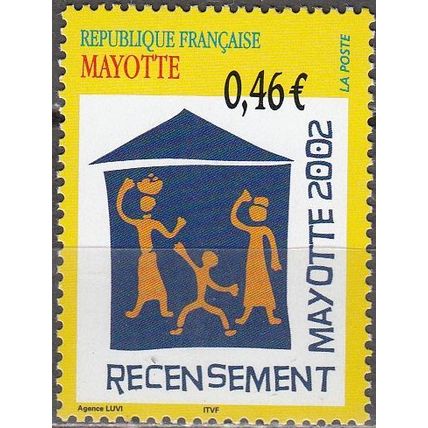 Mayotte 2002 Yvert 132 Neuf ** Cote (2017) 2.00 € Recensement