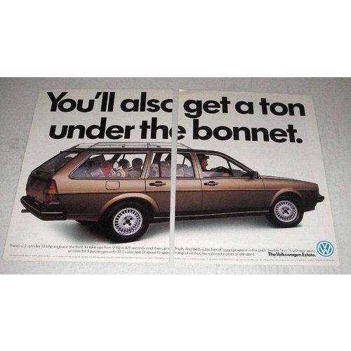 1983 Volkswagen Estate Wagon Ad - A Ton Under Bonnet