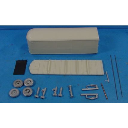 HO 1/87 WISEMAN MODEL SERVICES OT6610 FRUEHAUF AEROVAN 28' PIGGYBACK TRAILER KIT