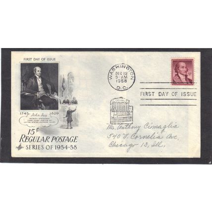 FDC Art Craft 1046 15c John Jay (Cachet-Penciled/A) CV39102