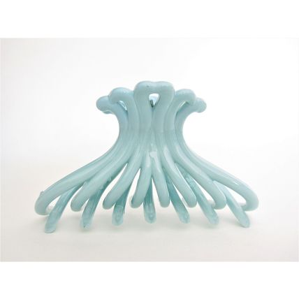 Sky blue acrylic hair claw clip for medium fine hair