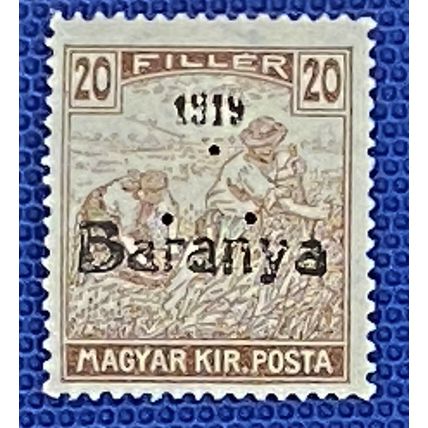 ZAYIX - 1916 Hungary #7N16- MH - 20f Gray Brown - Farming