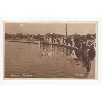 The Canoe Lake Southsea Postcard 1913 Hampshire