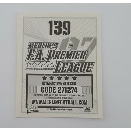 Merlin Premier League 07 John Terry Sticker #139 Chelsea