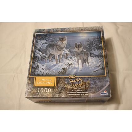 MOONLIGHT WATCH COMPLETE 1000 PIECE LIMITED EDITION Puzzle WOLVES