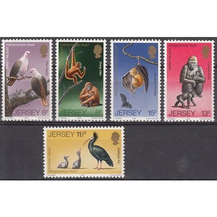 Jersey 1979 Michel 207 - 211 Neuf ** Cote (2008) 2.00 Euro Animaux sauvages
