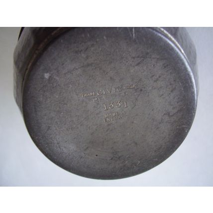 Vintage Art Deco 'Civic' Pewter Hammered Jug T Land & Son Pattern No: 1331