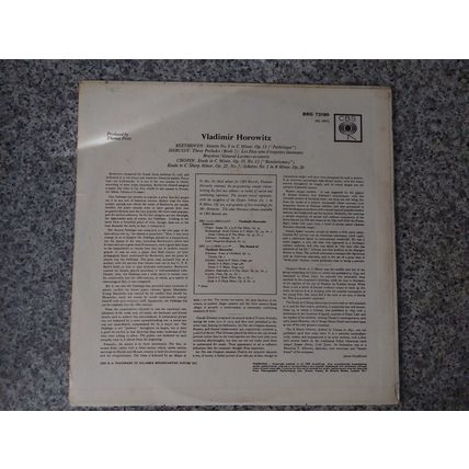 Vladimir Horowitz – In His First Recordings Of (BRG72180) 1963 (LP)