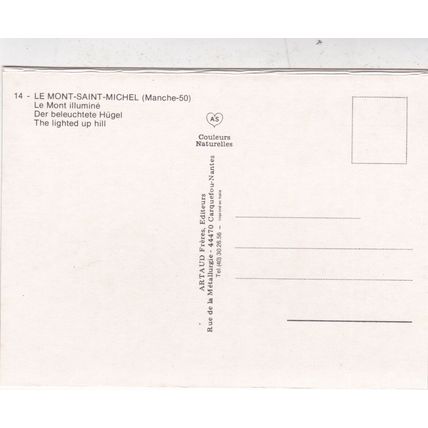 Mont Saint Michel France Postcard unused VGC
