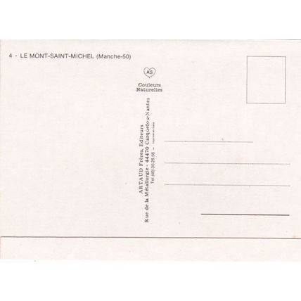 Mont Saint Michel France Postcard unused VGC