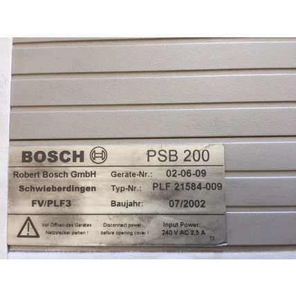 USED BOSCH PSB 200,BOSCH PLF 21584-009 POWER SUPPLY GMBH FV/PLF3,TE