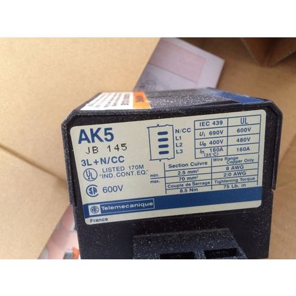 new TELEMECANIQUE AK5 JB 145 PANEL BUSBAR 160AMP 560MM AK5 JB145 ,CZ