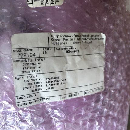NEW FANUC A05B-2502-C400 E STOP UNIT, FANUC A20B-1008-0740/03B,EJ