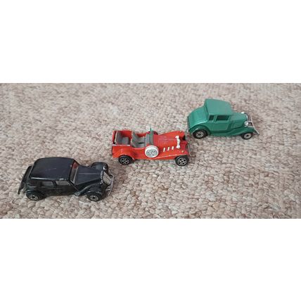 three classic toy cars