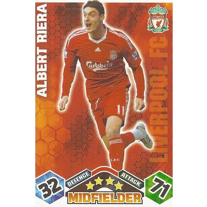 Match Attax 2009/10 Collection: Liverpool, Midfielder - Riera