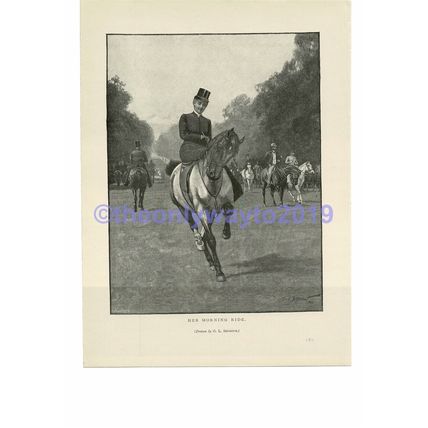 Her Morning Ride, by G L Seymour, Book Illustration (Print), c1893