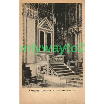 Monreale, Cattedrale, il Tron Reale, Italy, Postcard, 1900/10s